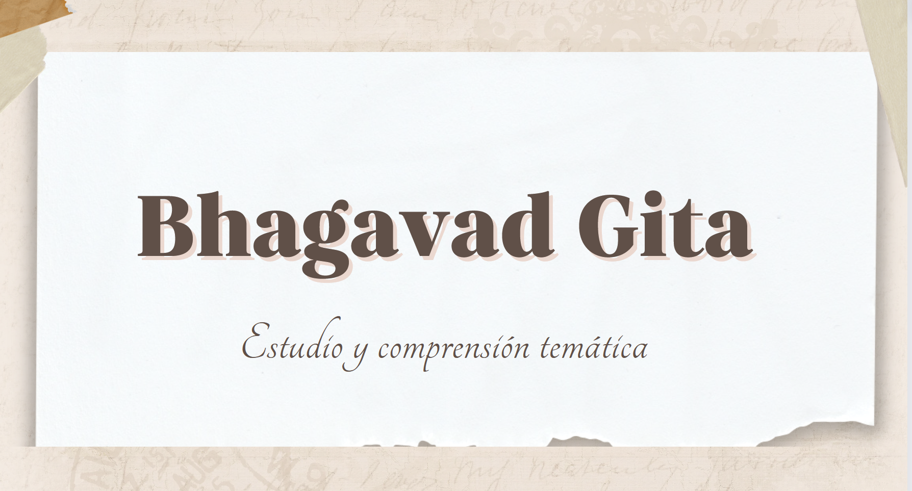 Bhagavad Gita Estudio y comprensión temática